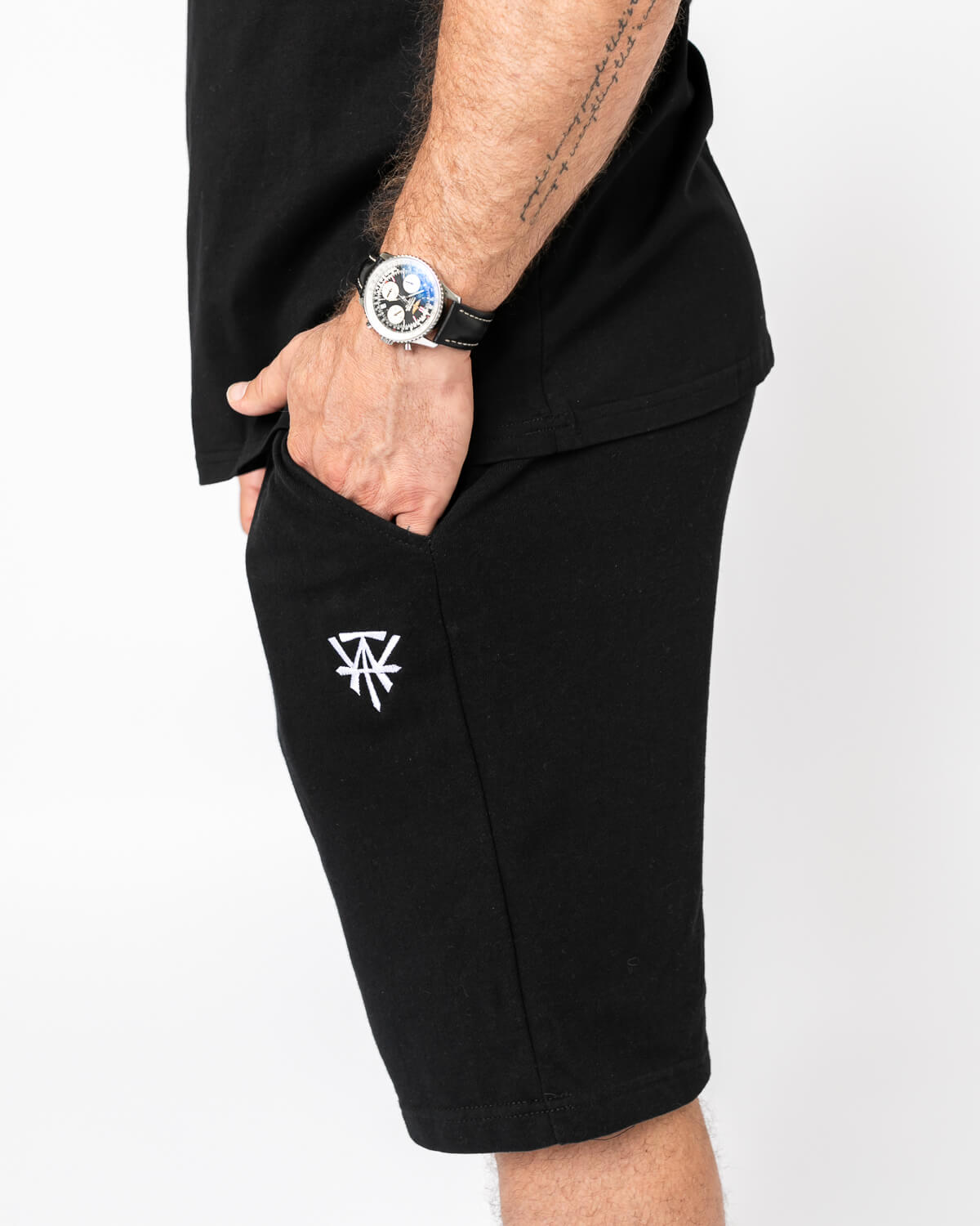 WATT Logo Fleece Shorts - Black