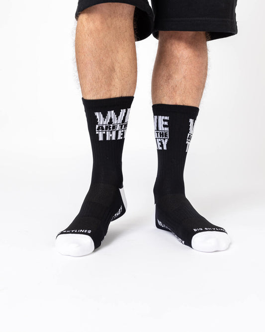 WATT Word Socks - Black And White