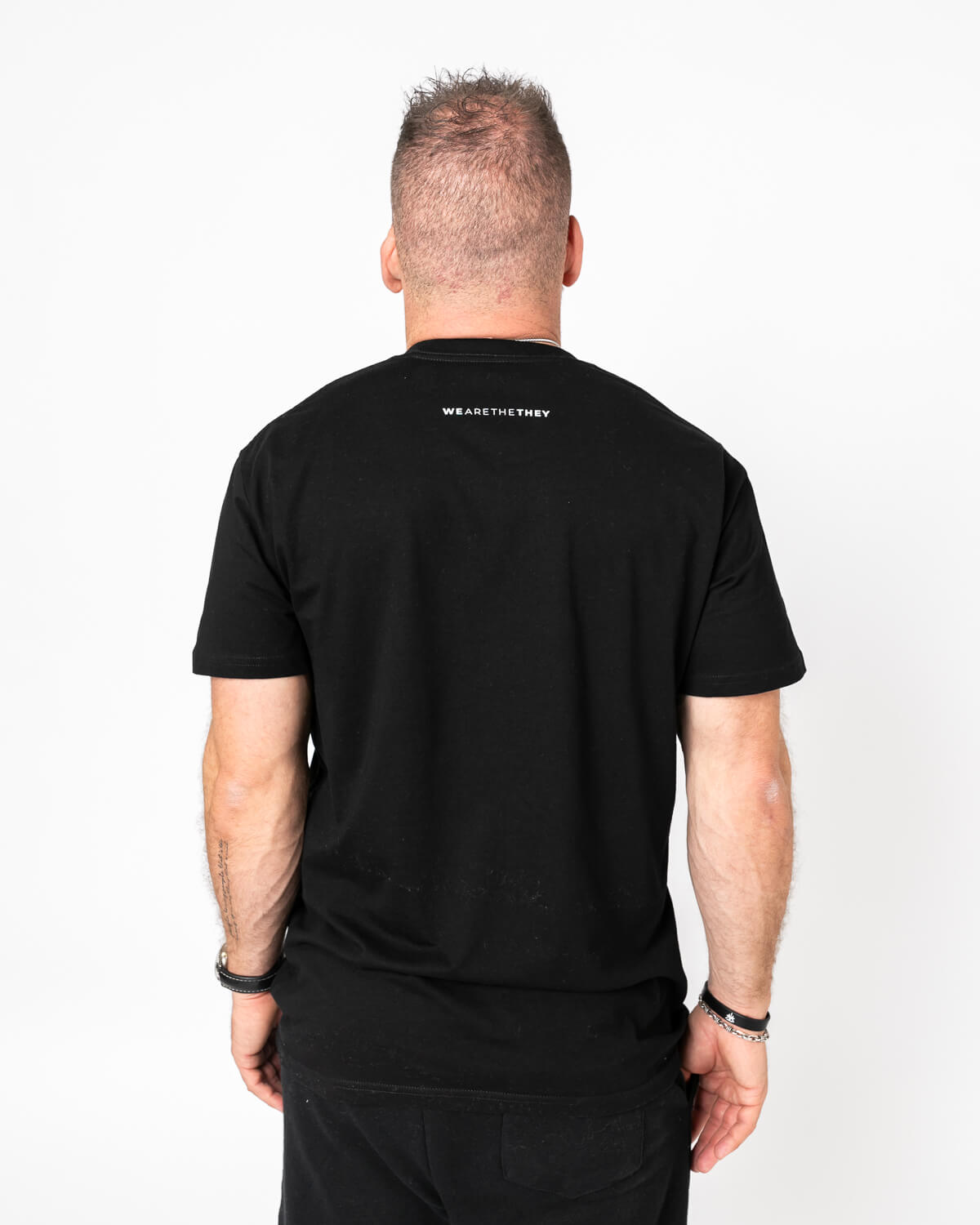 Black Tee With Logo On Chest