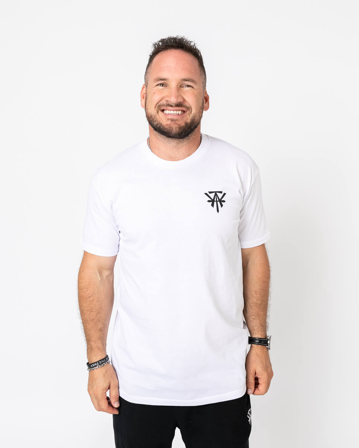 Logo on Chest Tee - White