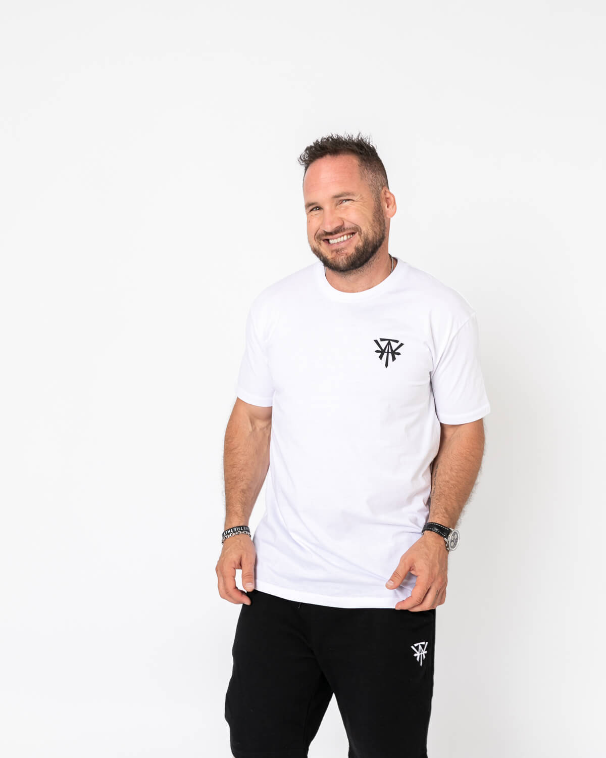 Logo on Chest Tee - White