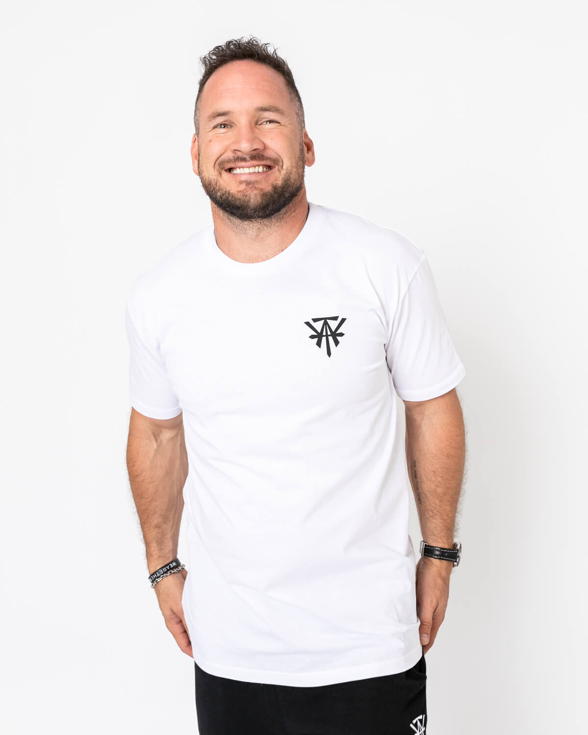 Logo on Chest Tee - White