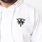 Hoodie with Chest Logo - White