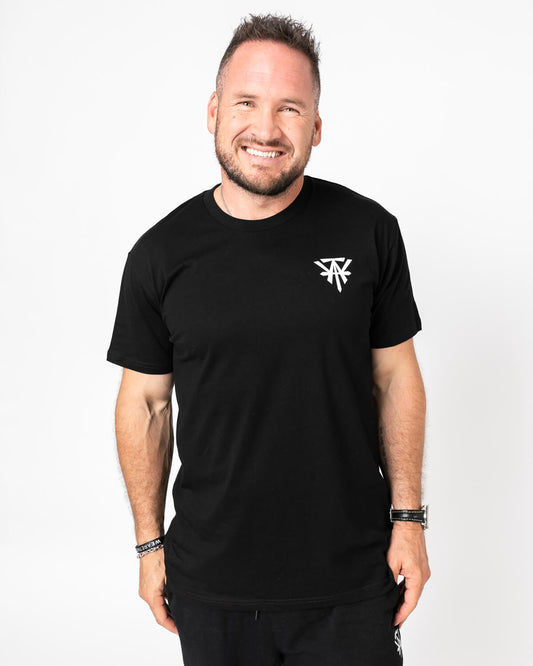 Black Tee With Logo On Chest