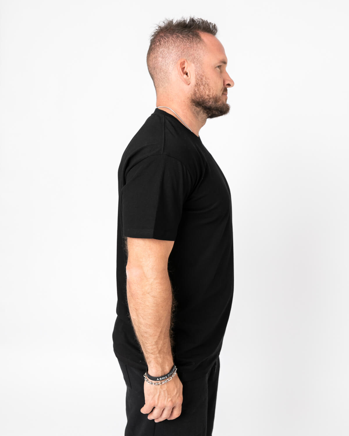 **Black Tee With Logo On Chest (HQ Inventory)