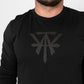 **Dark Gray Logo Long Sleeve Tee - Black (HQ Inventory)