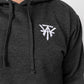Heather Gray Hoodie with White Pocket Embroidery Logo