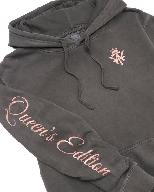 Queen's Edition Hoodie-Rose Gold Sleeve Detail