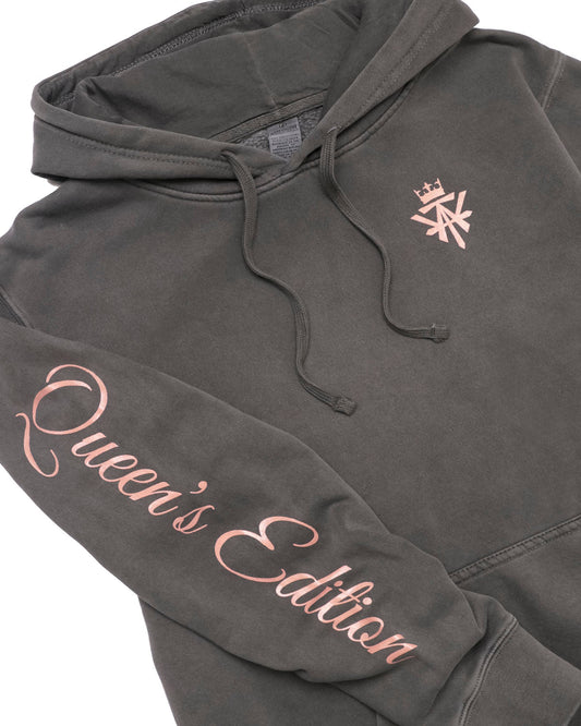 **Queen's Edition Hoodie-Rose Gold Sleeve Detail (HQ Inventory)