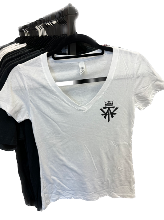 **Queen's Edition T-Shirt - V-Neck - White (HQ Inventory)